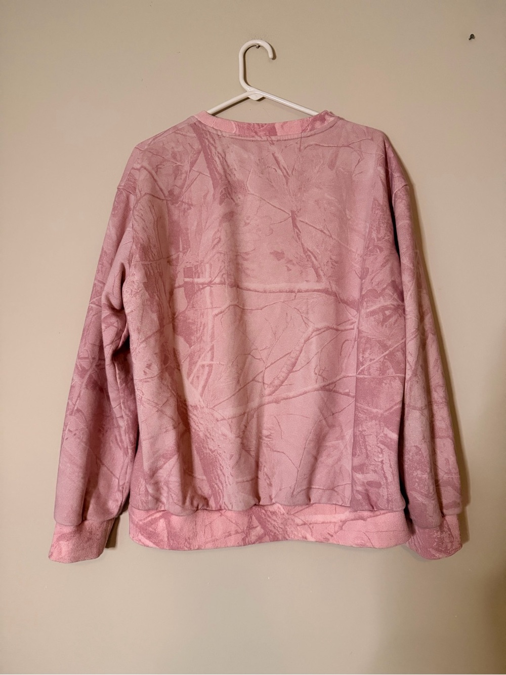 Pink Camouflage Pattern Crewneck Sweatshirt
